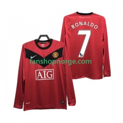 Billige Fotballdrakter Manchester United RONALDO 7 2009 Retro Herre Hjemmedrakt 2010 Langermet