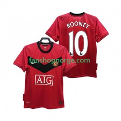 Billige Fotballdrakter Manchester United ROONEY 10 2009 Retro Herre Hjemmedrakt 2010 Kortermet