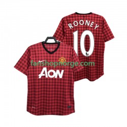 Billige Fotballdrakter Manchester United ROONEY 10 2012 2013 Retro Herre Hjemmedrakt Kortermet