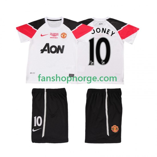 Billige Fotballdrakter Manchester United ROONEY 10 Champions League 2012 Retro Barn Tredjedrakt 2011 Kortermet