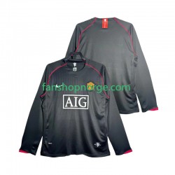 Billige Fotballdrakter Manchester United 2007 Retro Herre Bortedrakt 2008 Langermet
