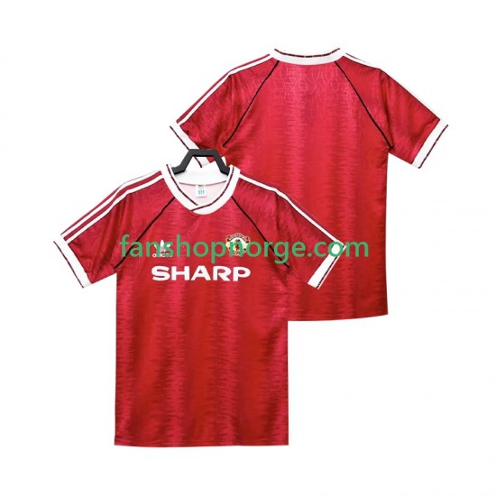 Billige Fotballdrakter Manchester United 1990 1992 Retro Herre Hjemmedrakt Kortermet