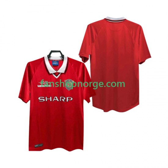 Billige Fotballdrakter Manchester United 2000 Retro Herre Hjemmedrakt 1999 Kortermet