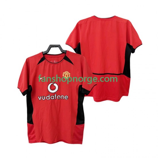 Billige Fotballdrakter Manchester United Retro Herre Hjemmedrakt 2002 2004 Kortermet