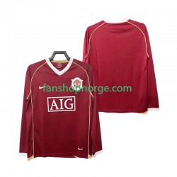 Billige Fotballdrakter Manchester United 2007 Retro Herre Hjemmedrakt 2006 Langermet