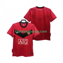Billige Fotballdrakter Manchester United 2009 Retro Herre Hjemmedrakt 2010 Kortermet