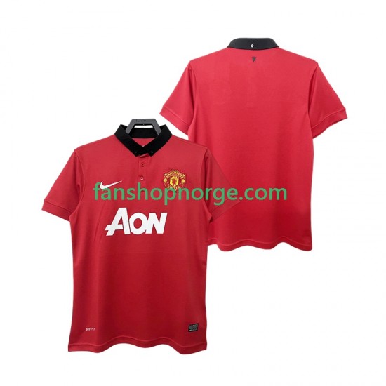 Billige Fotballdrakter Manchester United 2013 2014 Retro Herre Hjemmedrakt Kortermet