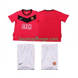 Billige Fotballdrakter Manchester United 2009 Retro Barn Hjemmedrakt 2010 Kortermet