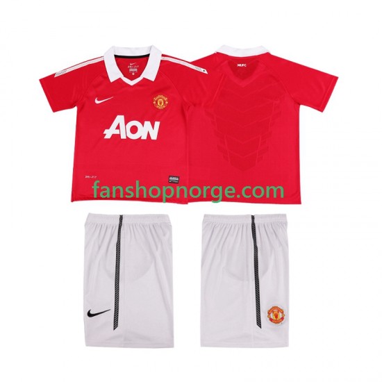 Billige Fotballdrakter Manchester United Retro Barn Hjemmedrakt 2011 2010 Kortermet