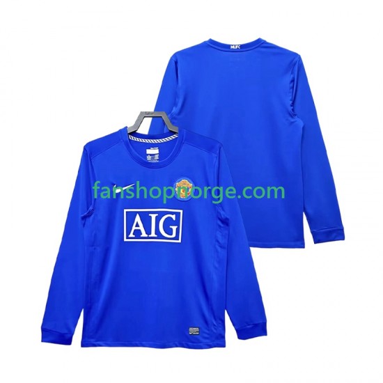 Billige Fotballdrakter Manchester United 2009 Retro Herre Tredjedrakt 2008 Langermet
