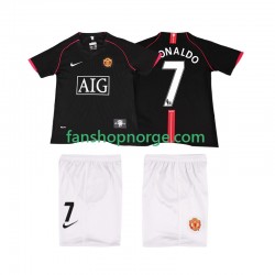 Billige Fotballdrakter Manchester United Ronaldo 7 2007 Retro Barn Bortedrakt 2008 Kortermet