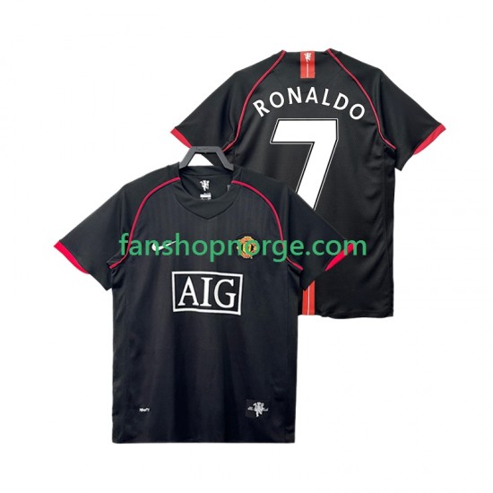 Billige Fotballdrakter Manchester United Ronaldo 7 2007 Retro Herre Bortedrakt 2008 Kortermet