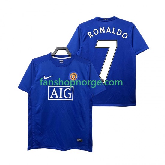 Billige Fotballdrakter Manchester United Ronaldo 7 2009 Retro Herre Tredjedrakt 2008 Kortermet
