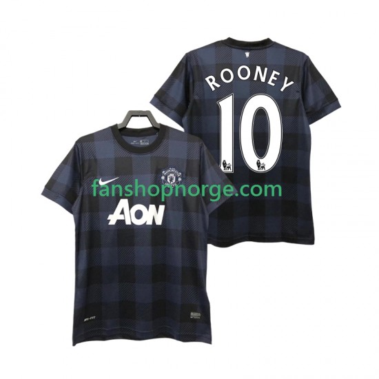 Billige Fotballdrakter Manchester United Rooney 10 2013 2014 Retro Herre Bortedrakt Kortermet