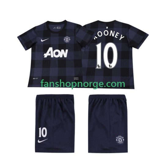 Billige Fotballdrakter Manchester United Rooney 10 2013 2014 Retro Barn Bortedrakt Kortermet