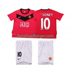 Billige Fotballdrakter Manchester United Rooney 10 2009 Retro Barn Hjemmedrakt 2010 Kortermet