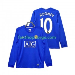 Billige Fotballdrakter Manchester United Rooney 10 2009 Retro Herre Tredjedrakt 2008 Langermet