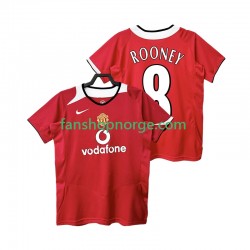 Billige Fotballdrakter Manchester United Rooney 8 2005 Retro Herre Hjemmedrakt 2006 Kortermet