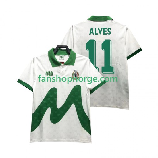 Billige Fotballdrakter Mexico ALVES 11 1995 Retro Herre Bortedrakt Kortermet