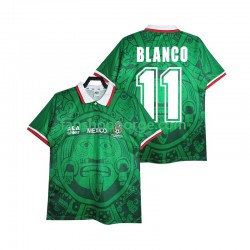 Billige Fotballdrakter Mexico BLANCO 11 Retro Herre Hjemmedrakt 1998 Kortermet