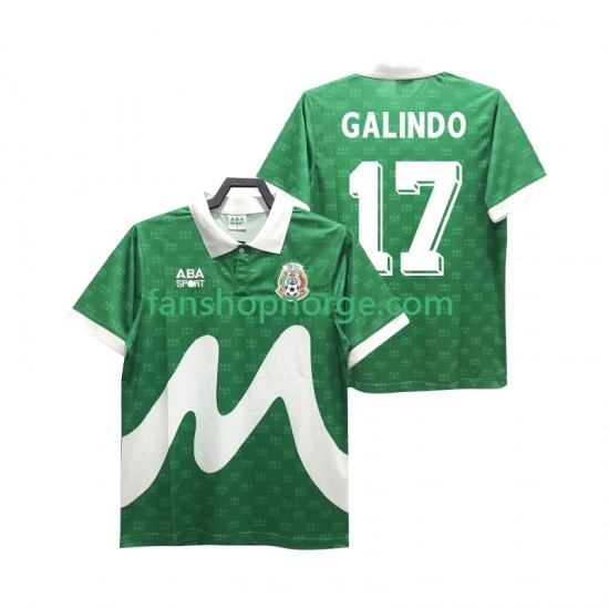 Billige Fotballdrakter Mexico GALINDO 17 1995 Retro Herre Hjemmedrakt Kortermet