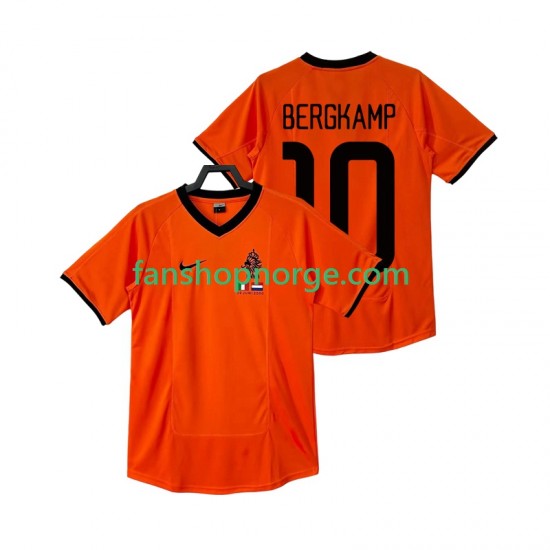 Billige Fotballdrakter Nederland BERGKAMP 10 2000 Retro Herre Hjemmedrakt Kortermet