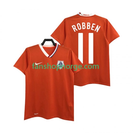 Billige Fotballdrakter Nederland ROBBEN 11 Retro Herre Hjemmedrakt 2008 Kortermet