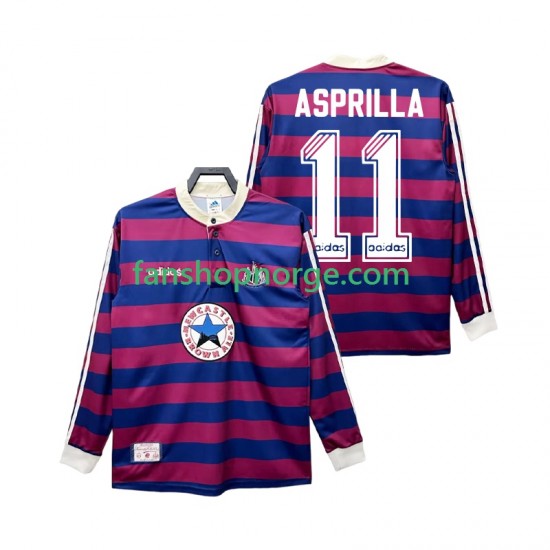Billige Fotballdrakter Newcastle United ASPRILLA 11 1995 1997 Retro Herre Bortedrakt Langermet