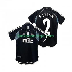 Billige Fotballdrakter Newcastle United BARTON 2 2000 2001 Retro Herre Bortedrakt Kortermet