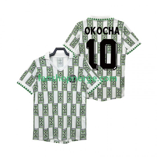 Billige Fotballdrakter Nigeria OKOCHA 10 Retro Herre Bortedrakt 1994 Kortermet