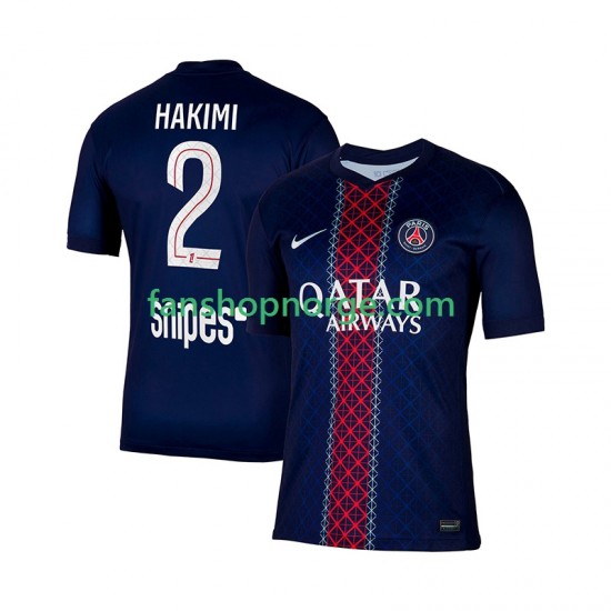 Billige Fotballdrakter Paris Saint-Germain Hakimi 2 Herre Hjemmedrakt 2025-2026 Kortermet