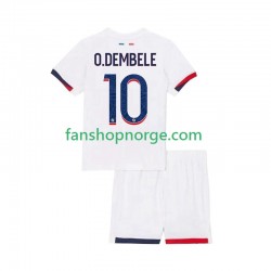 Billige Fotballdrakter Paris Saint-Germain Ousmane Dembele 10 Barn Bortedrakt 2025-2026 Kortermet
