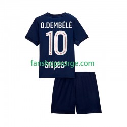 Billige Fotballdrakter Paris Saint-Germain Ousmane Dembele 10 Barn Hjemmedrakt 2025-2026 Kortermet