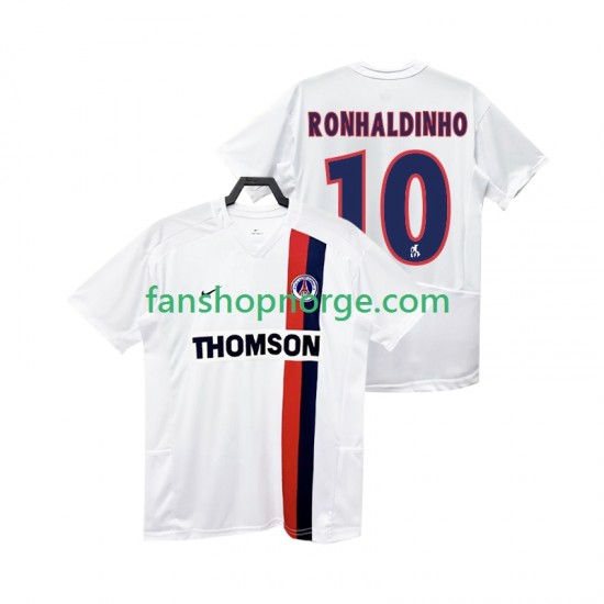 Billige Fotballdrakter Paris Saint-Germain RONHALDINHO 10 2003 Retro Herre Bortedrakt 2002 Kortermet