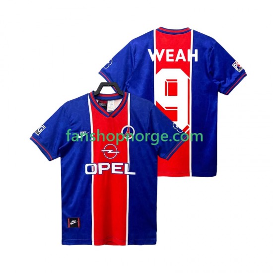 Billige Fotballdrakter Paris Saint-Germain WEAH 9 1995 1996 Retro Herre Hjemmedrakt Kortermet