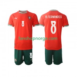 Billige Fotballdrakter Portugal Bruno Fernandes 8 Barn Hjemmedrakt 2025-2026 Kortermet