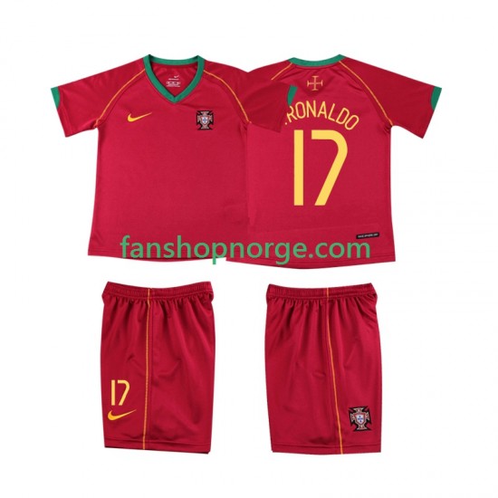 Billige Fotballdrakter Portugal Cristiano Ronaldo 17 Retro Barn Hjemmedrakt 2006 Kortermet