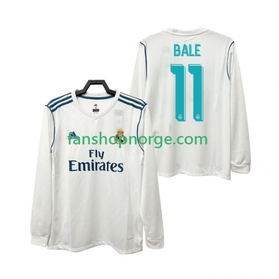 Billige Fotballdrakter Real Madrid BALE 11 2017 2018 Retro Herre Hjemmedrakt Langermet
