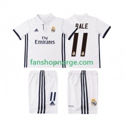 Billige Fotballdrakter Real Madrid BALE 11 2016 2017 Retro Barn Hjemmedrakt Kortermet