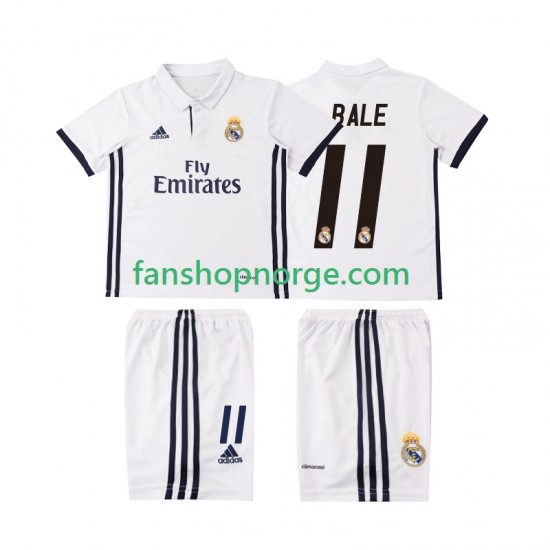 Billige Fotballdrakter Real Madrid BALE 11 2016 2017 Retro Barn Hjemmedrakt Kortermet
