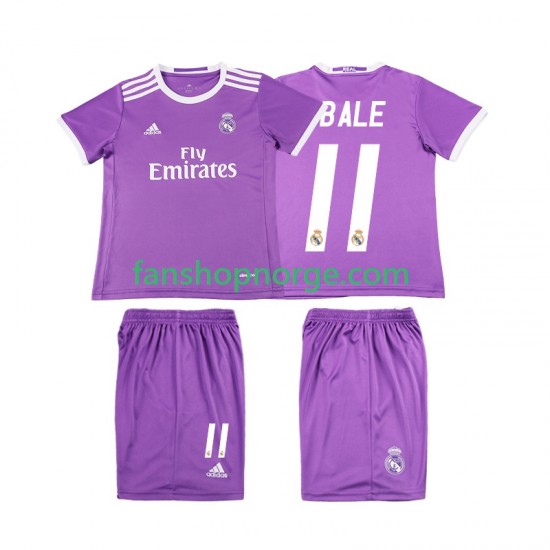 Billige Fotballdrakter Real Madrid Bale 11 2016 2017 Retro Barn Bortedrakt Kortermet
