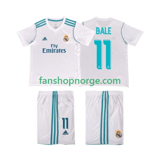 Billige Fotballdrakter Real Madrid Bale 11 2017 2018 Retro Barn Hjemmedrakt Kortermet
