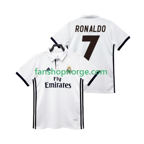 Billige Fotballdrakter Real Madrid CRISTIANO RONALDO 7 2017 2018 Retro Herre Hjemmedrakt Kortermet