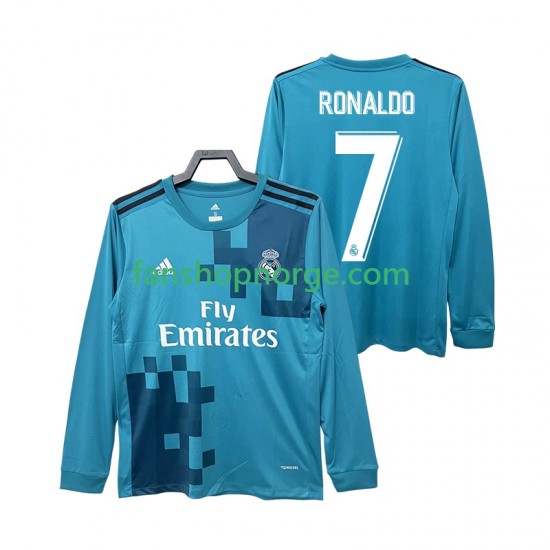 Billige Fotballdrakter Real Madrid CRISTIANO RONALDO 7 2017 2018 Retro Herre Tredjedrakt Langermet