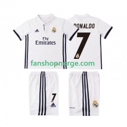 Billige Fotballdrakter Real Madrid Cristiano Ronaldo 7 2016 2017 Retro Barn Hjemmedrakt Kortermet