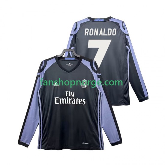 Billige Fotballdrakter Real Madrid Cristiano Ronaldo 7 2016 2017 Retro Herre Tredjedrakt Langermet