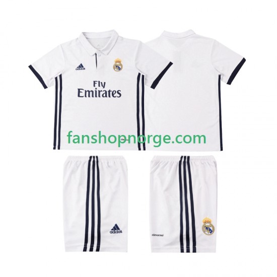Billige Fotballdrakter Real Madrid 2016 2017 Retro Barn Hjemmedrakt Kortermet
