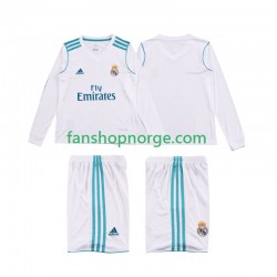 Billige Fotballdrakter Real Madrid 2017 2018 Retro Barn Hjemmedrakt Langermet