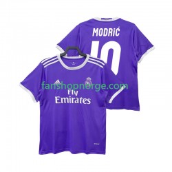 Billige Fotballdrakter Real Madrid Modrić LUCA 10 2016 2017 Retro Herre Bortedrakt Kortermet