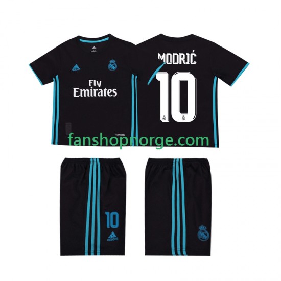 Billige Fotballdrakter Real Madrid Modrić 10 2017 2018 Retro Barn Bortedrakt Kortermet
